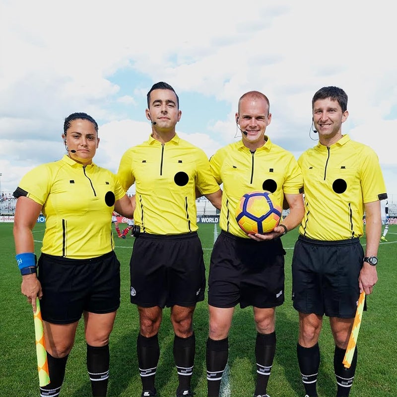VKT Soccer Referee Shirt Jersey Kit Official Short Sleeve Ref Shirts Uniform Halloween Costume for Men & Women - Image 2